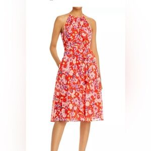 ELIZA J Floral Halter Dress SZ 2